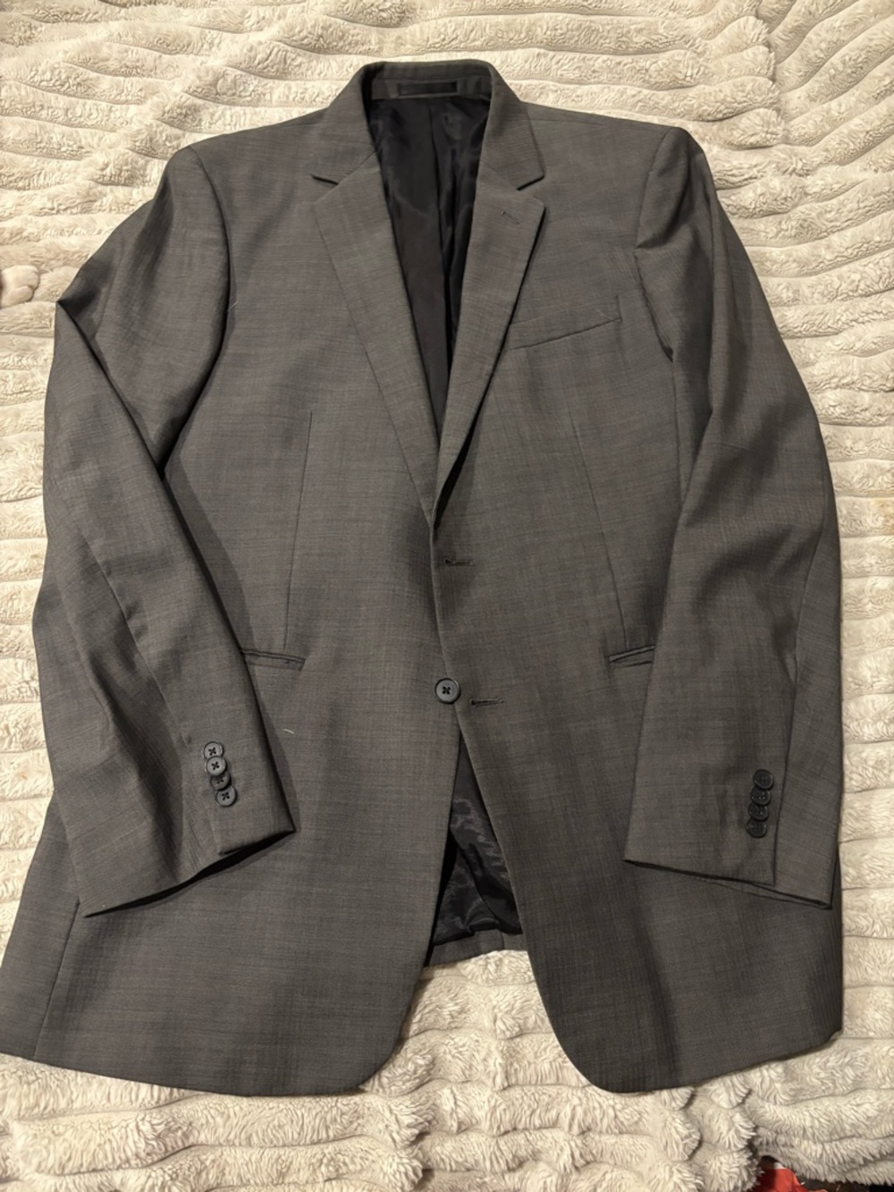 Men's Gray Two-Button Suit Blazer Kenneth Cole